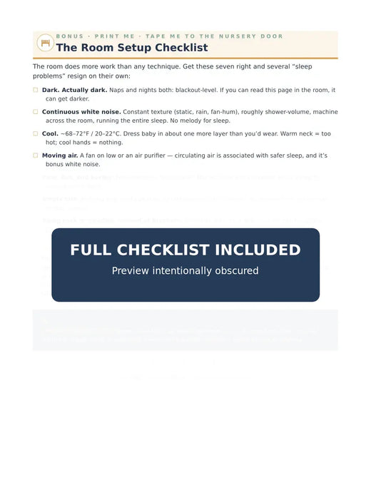 Room Setup Checklist digital PDF